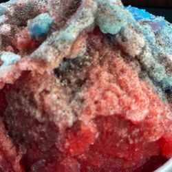Finest Sno On Earth - Cherry & Blue Raspberry with li hing mui powder.