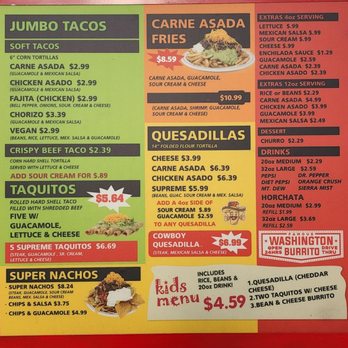 Washington Burrito - Tacos Near Me - Lynnwood, Washington