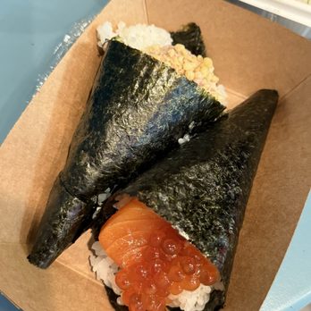 Sato Seafood - Yuzu Ahi Roll (left) and Salmon Ikura Roll (right) - Poke Near Me - Honolulu, Hawaii Sato Seafood - Yuzu Ahi Roll (left) and Salmon Ikura Roll (right) - Poke Near Me - Honolulu, Hawaii