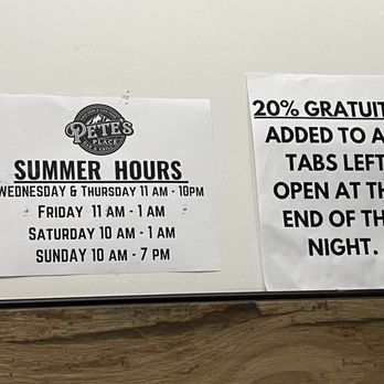 Pete's Place Bar & Grill - Hours - Beer Bar Near Me - West Haven, Utah Pete's Place Bar & Grill - Hours - Beer Bar Near Me - West Haven, Utah