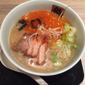 Ramen Tatsunoya - Spicy miso tonkotsu ramen. Don't know why they cross out the word "miso" as I can tell miso is added to the broth. - Ramen Near Me - Pasadena, California Ramen Tatsunoya - Spicy miso tonkotsu ramen. Don't know why they cross out the word "miso" as I can tell miso is added to the broth. - Ramen Near Me - Pasadena, California
