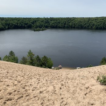 Lumberman's Monument Visitor Center - Anyone up for a challenge?  Getting back up this hill is NOT an easy task. - Visitor Centers Near Me - Oscoda, Michigan