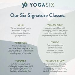 YogaSix Culver City - Why YogaSix? Our Six Signature classes.
