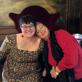 The Bloser Mansion - Incredible period furniture and mural behind 2 lovelies! - New American Near Me - New Kensington, Pennsylvania The Bloser Mansion - Incredible period furniture and mural behind 2 lovelies! - New American Near Me - New Kensington, Pennsylvania