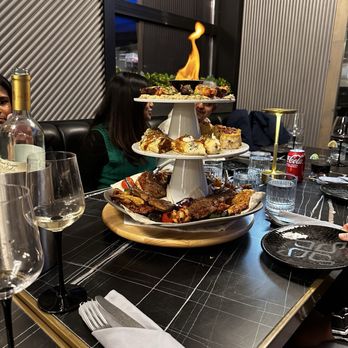 Sibel Restaurant - Fire tower with a mix of house selected dishes including lamb chops, kebabs, etc - Turkish Near Me - Toronto, Ontario