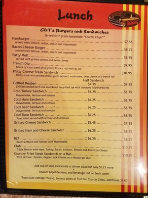 Menu photo 3 C and T's Restaurant Pollock Pines, CA