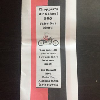 Chopper's Ol' School BBQ - Barbeque Near Me - Daleville, Alabama
