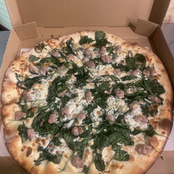 Classico Tomato Pies - Spinach and sausage - Pizza Near Me - West Windsor Township, New Jersey