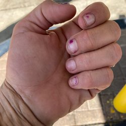 SpaRenity Nails & Herbal - This is my nails Four days after I paid for a full set .