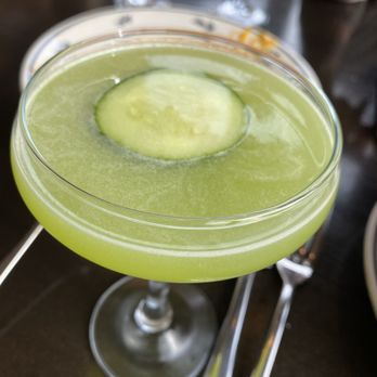 Canyon River Grill - Oh my god. This is a cucumber  gin drink (forget the name) - New American Near Me - Ellensburg, Washington