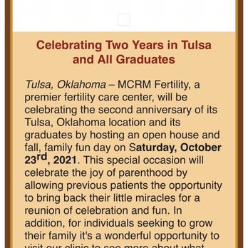 MCRM Fertility - Party invitation for kids a parents - Fertility Near Me - Tulsa, Oklahoma