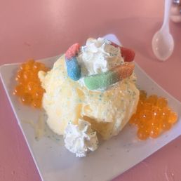Creamsicle shaved snow ice