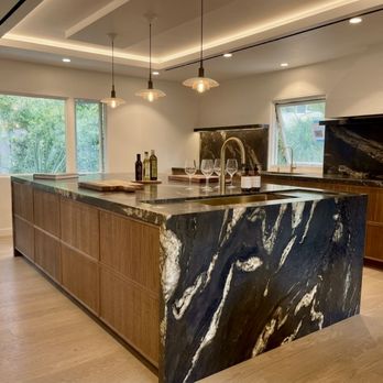 West Coast Custom Stonework - Wtaerfall Island - Countertop Installation Near Me - Sun Valley, California West Coast Custom Stonework - Wtaerfall Island - Countertop Installation Near Me - Sun Valley, California