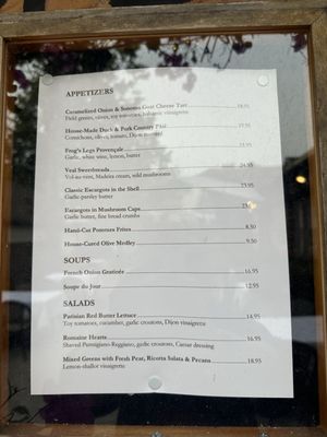 Menu photo 2 L'Escargot Carmel, CA
