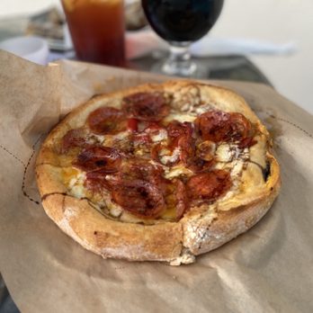 Back Unturned Brewing - Gorgonzola pepperoni pizza - Brewpubs Near Me - San Antonio, Texas Back Unturned Brewing - Gorgonzola pepperoni pizza - Brewpubs Near Me - San Antonio, Texas