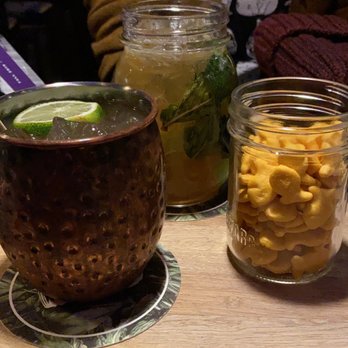 La Distillerie No.1 - Moscow Mule, Mojito (regular size), complimentary goldfish - Cocktail Bars Near Me - Montreal, Quebec La Distillerie No.1 - Moscow Mule, Mojito (regular size), complimentary goldfish - Cocktail Bars Near Me - Montreal, Quebec