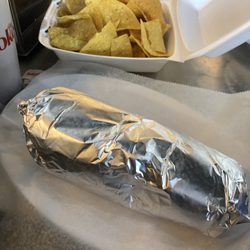 Chava's Mexican Grill - Burrito and chips