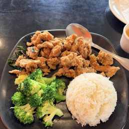 Popcorn chicken lunch