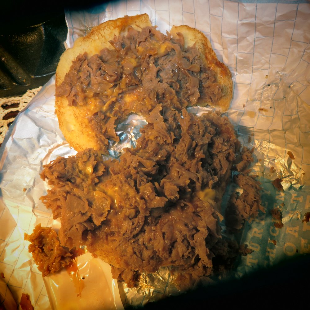Arby's Roast Beef - This is what passes for a beef n cheddar at the Arby's in Moriarty NM. I tossed both of them. 11.40$ for scraps on a bun. Nasty. - Fast Food Near Me - Moriarty, New Mexico