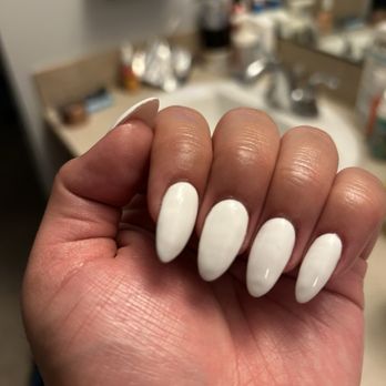 Queenie Nail & Spa - Towards the tip you can see where it's thicker with polish or gel - Nail Salons Near Me - Seattle, Washington Queenie Nail & Spa - Towards the tip you can see where it's thicker with polish or gel - Nail Salons Near Me - Seattle, Washington