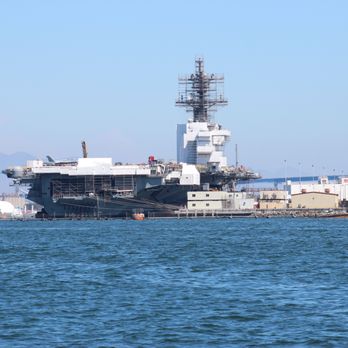 Triton Charters - Sanding and painting an aircraft carrier on North Island. - Boating Near Me - San Diego, California