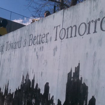 Six Flags Great Adventure - Mural in Batman the Ride coaster line. - Amusement Parks Near Me - Jackson Township, New Jersey