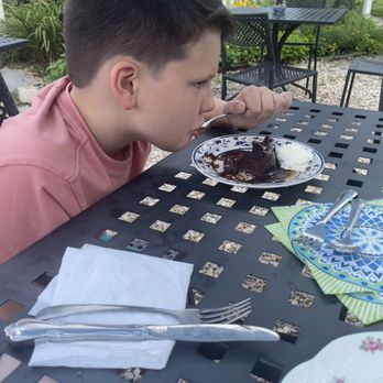 Monet's Table - Jacob with his amazing lava cake - New American Near Me - Tolland, Connecticut Monet's Table - Jacob with his amazing lava cake - New American Near Me - Tolland, Connecticut