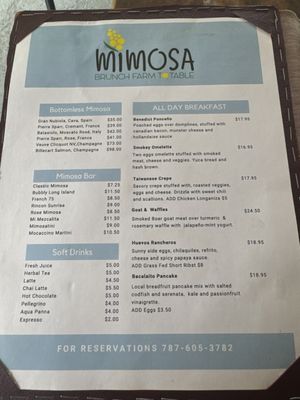 Menu photo 3 Mimosa Brunch Farm to Table Cabán, PR