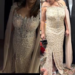 NYC Glamour Couture - On the left, you see the dress that I tried at the store and on the right the dress that I got