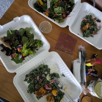 Fount Coffee + Kitchen - Buffalo Cauliflower Caesar Salad & Roasted Root Salad - Coffee & Tea Near Me - Morrisville, North Carolina