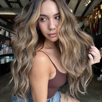 Educe Salon - Custom blend of K-Tip Hair extensions and hand tied sew in wefts. Balayage & Blonding techniques to give a custom color of a lived in look. - Hair Stylists Near Me - Orlando, Florida