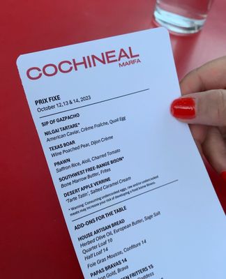 Restaurant Cochineal by null