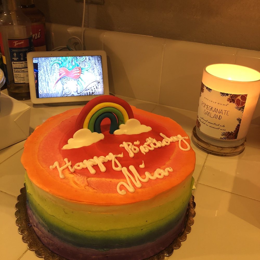 Tony's Cakes - Tony's Vanilla Rainbow Cake with fresh strawberries and buttercream. - Bakeries Near Me - Vallejo, California Tony's Cakes - Tony's Vanilla Rainbow Cake with fresh strawberries and buttercream. - Bakeries Near Me - Vallejo, California