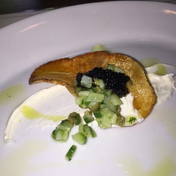 Tutto Bene - Chef's table treat of fresh potato chip with horseradish, quick pickles and sturgeon caviar. Very well balanced Amuse-bouche - Italian Near Me - Bemidji, Minnesota Tutto Bene - Chef's table treat of fresh potato chip with horseradish, quick pickles and sturgeon caviar. Very well balanced Amuse-bouche - Italian Near Me - Bemidji, Minnesota