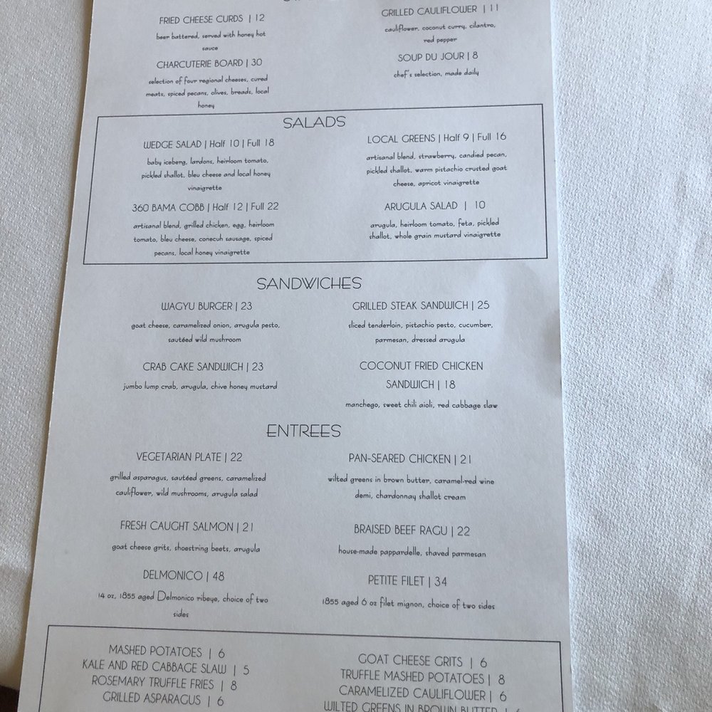 360 Grille - Lunch menu - New American Near Me - Florence, Alabama 360 Grille - Lunch menu - New American Near Me - Florence, Alabama