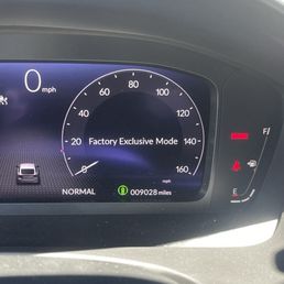 Error message that Honda needed to reset for us