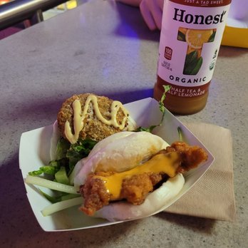 Bend the Bao - Crab Cake and Kimchi FC (Fried Chicken) - American Near Me - Orlando, Florida Bend the Bao - Crab Cake and Kimchi FC (Fried Chicken) - American Near Me - Orlando, Florida