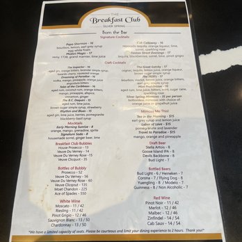 The Breakfast Club - Menu - Breakfast & Brunch Near Me - Silver Spring, Maryland The Breakfast Club - Menu - Breakfast & Brunch Near Me - Silver Spring, Maryland