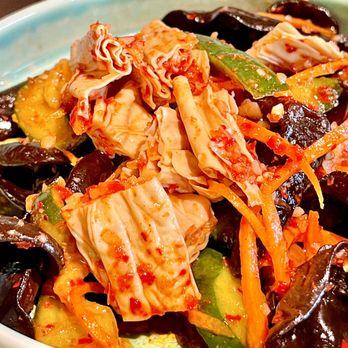 Meating - Mixed veggie dish...  (peanut allergy warning) - Barbeque Near Me - Alhambra, California