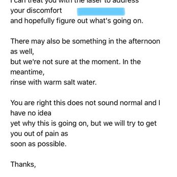 Integrative Dentistry - Email, which says he'll laser my gums, which he did not do. - Oral Surgeons Near Me - Encinitas, California