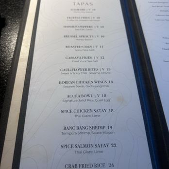 Spice - Dinner menu - Tapas/Small Plates Near Me - Charlotte, North Carolina