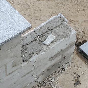 Stephen Nicholson Masonry - Why would I leave the top of my wall like this? Wouldn't a proposal for a completed fully veneered wall include caps? - Masonry/Concrete Near Me