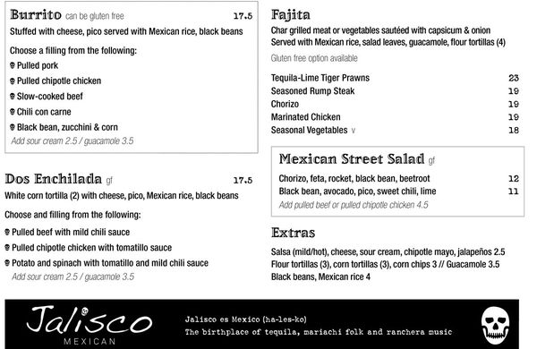 Menu photo 1 Jalisco Mexican Melbourne, VIC