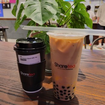 Sharetea - Ginger milk tea with boba and pudding - Bubble Tea Near Me - Shenandoah, Texas