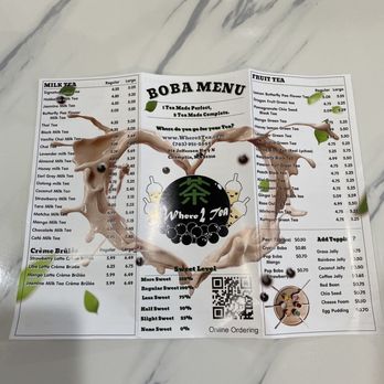 Where 2 Tea - Menu - Bubble Tea Near Me - Champlin, Minnesota