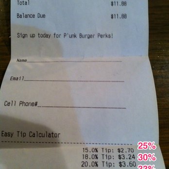 P'unk Burger - punk burger's "new math" tip recommendations - Burgers Near Me - Philadelphia, Pennsylvania