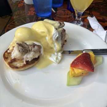 Blue Heaven - Surf and turf benedict - Breakfast & Brunch Near Me - Key West, Florida Blue Heaven - Surf and turf benedict - Breakfast & Brunch Near Me - Key West, Florida