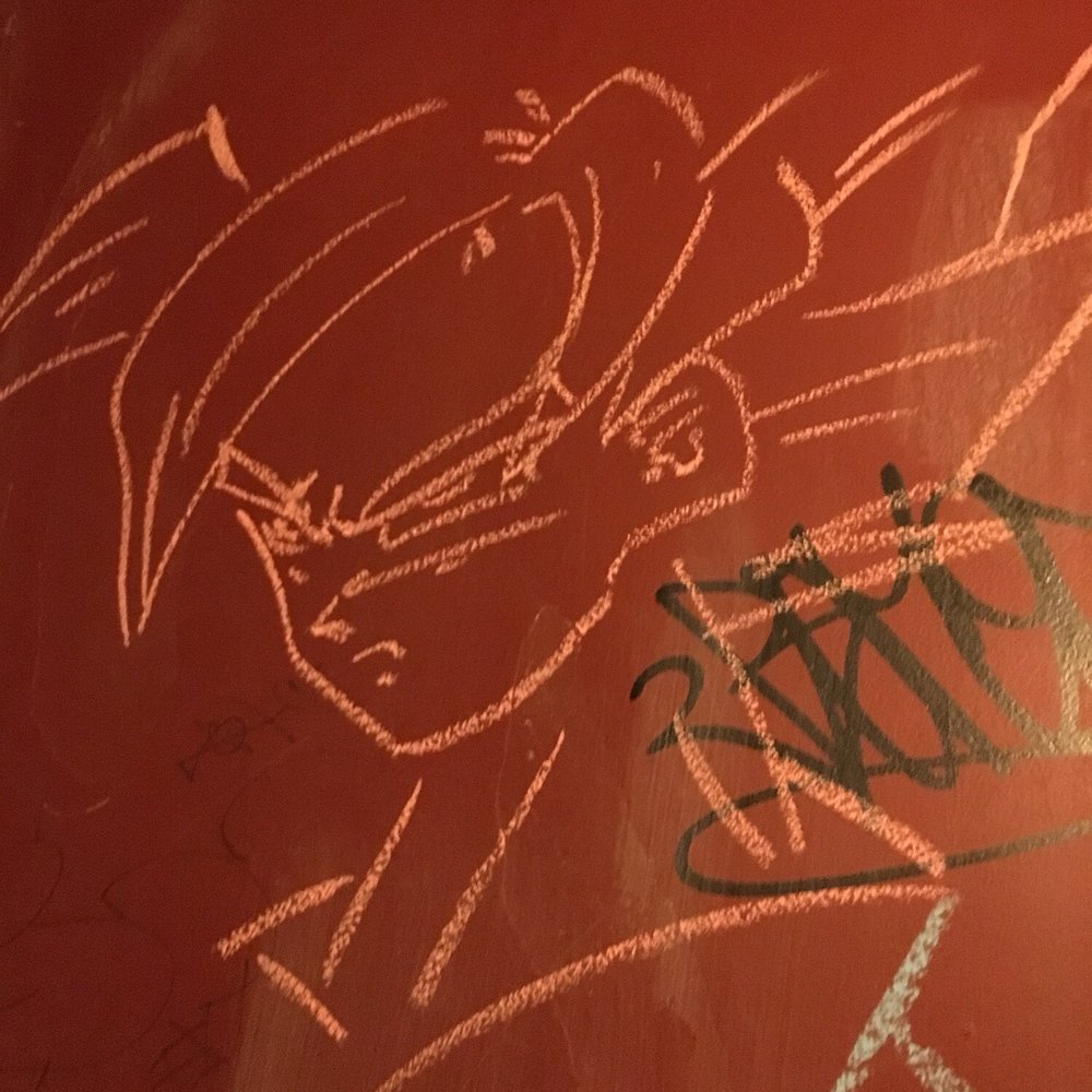 Solid State - Chalkboard walls in the restroom. Draw w/ the provided chalks but please don't be the douchebag that's writing on the wall with sharpies. - Bars Near Me - Woodside, New York
