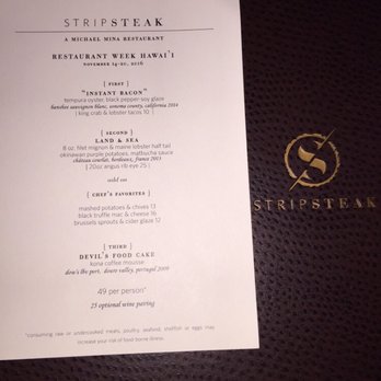 Stripsteak - Restaurant Week Menu - Steakhouses Near Me - Honolulu, Hawaii Stripsteak - Restaurant Week Menu - Steakhouses Near Me - Honolulu, Hawaii