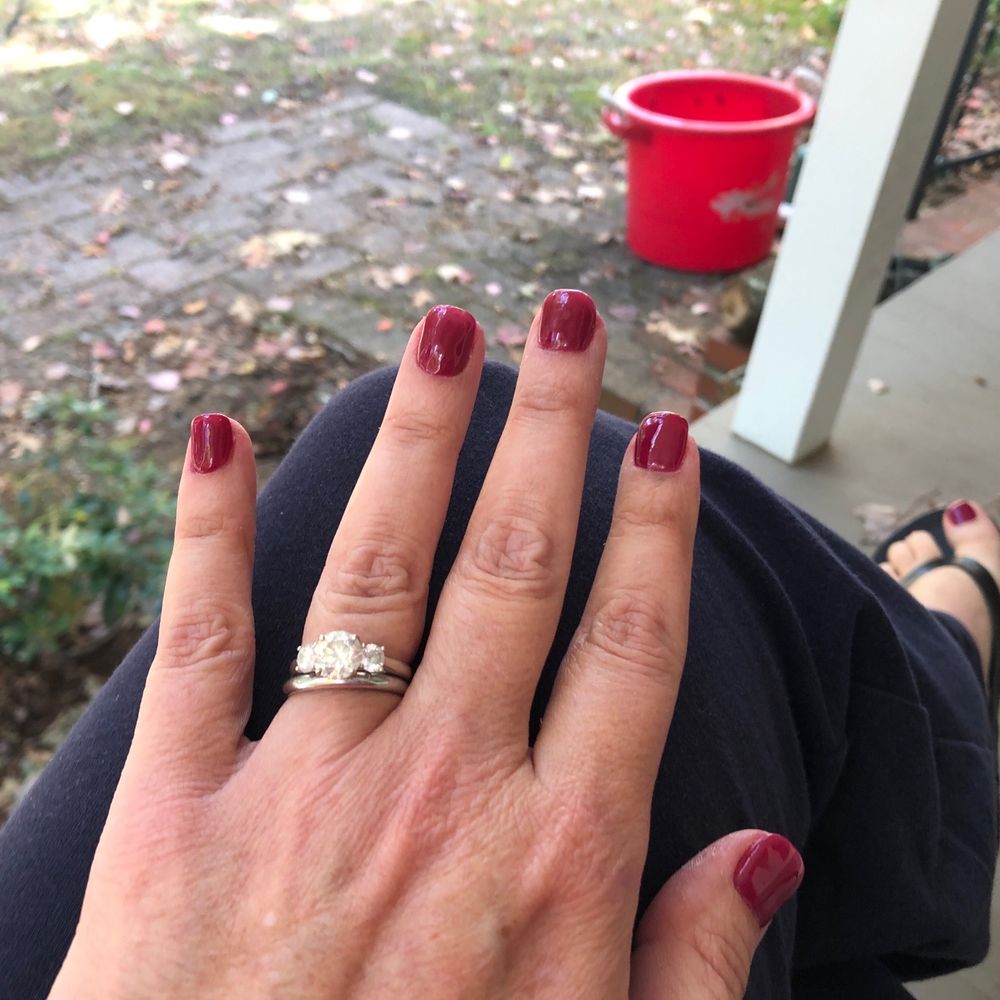 Powder gel manicure